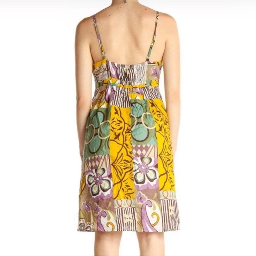 CAbi Beaded Dress with Turquoise and Yellow Accents sz 6 - Picture 3 of 11
